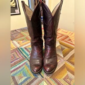Larry Mahan Maroon Cowboy Boots